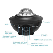 Load image into Gallery viewer, LED Galaxy Projector With Music Bluetooth Speaker and Remote - SUELEAN
