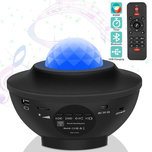 LED Galaxy Projector With Music Bluetooth Speaker and Remote - SUELEAN